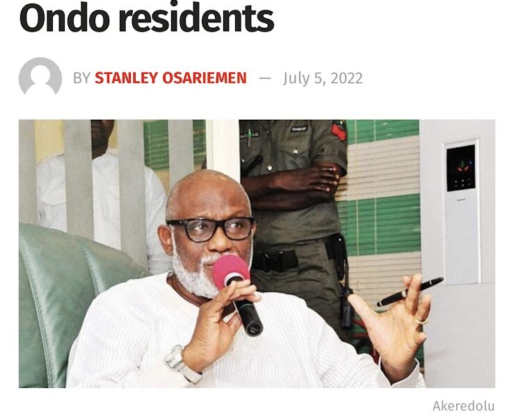 Rotimi Akeredolu didn't tell ondo residents to carry arms