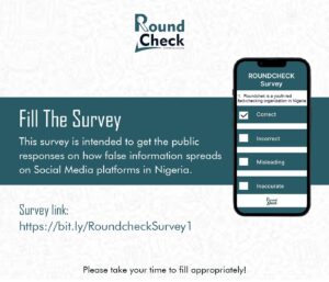 Roundcheck survey on how false information spreads on social media.