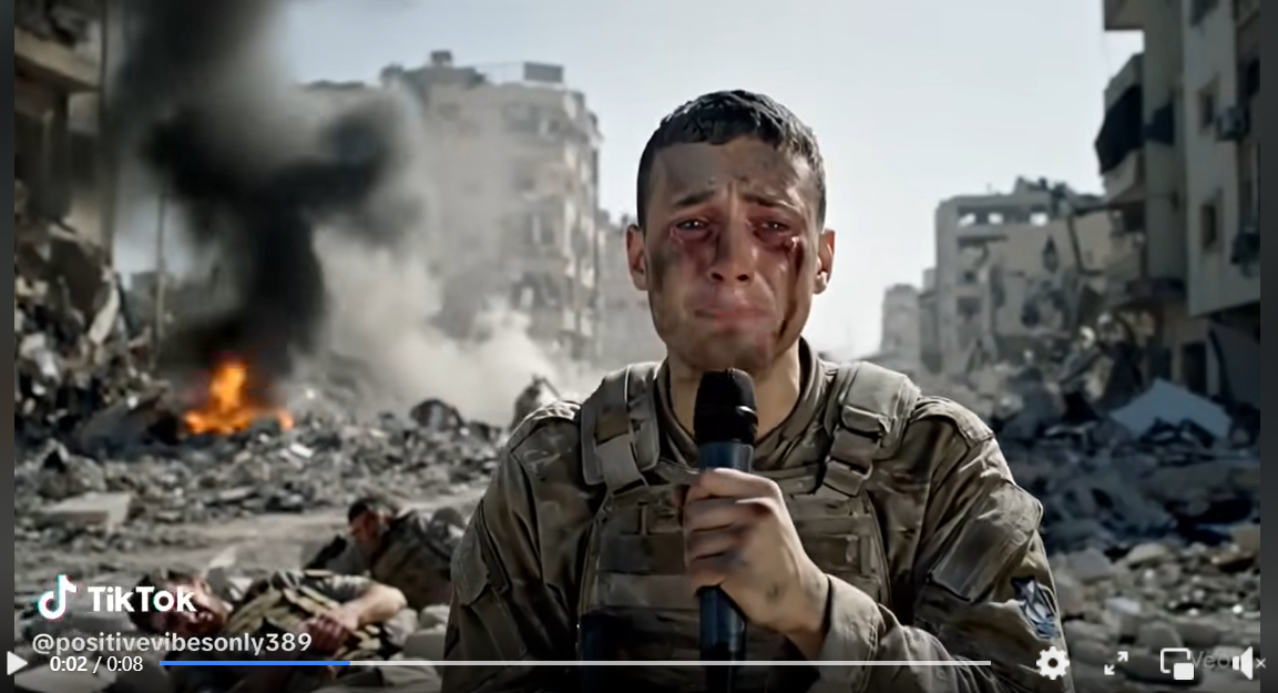 Video showing an Israeli soldier pleading with Iran to stop attacks is AI-generated