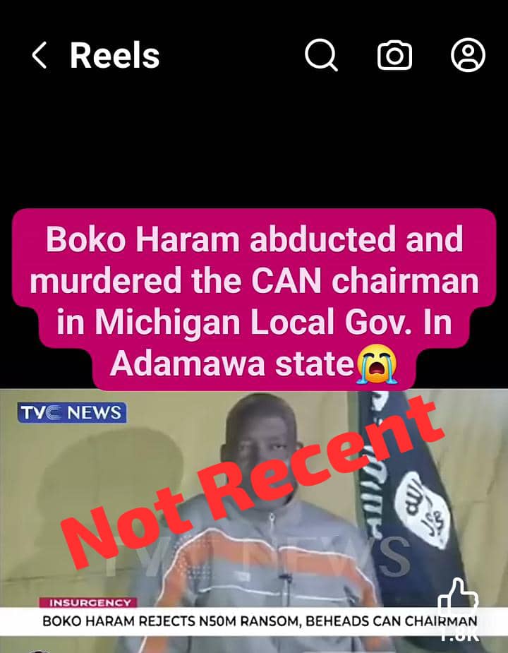 How True Is It That Boko Haram Murdered Adamawa CAN Chairman Recently?
