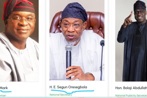 Nigeria Opposition Party ADC Misspells Names of Acting Chairman, National Secretary On Official Website