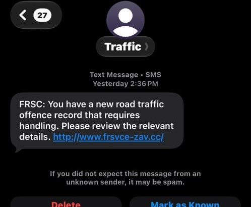 Frsc road traffic claim